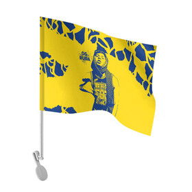 Флаг для автомобиля с принтом OG Buda в Белгороде, 100% полиэстер | Размер: 30*21 см | og buda | rap | буда | григорий ляхов | музыка | ог буда | певец | русский рэп | рэп | рэпер
