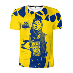 Мужская футболка 3D спортивная с принтом OG Buda в Белгороде, 100% полиэстер с улучшенными характеристиками | приталенный силуэт, круглая горловина, широкие плечи, сужается к линии бедра | og buda | rap | буда | григорий ляхов | музыка | ог буда | певец | русский рэп | рэп | рэпер