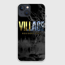 Чехол для iPhone 13 с принтом Resident Evil Village в Белгороде,  |  | resident evil | survival horror | village | вилладж | деревня | компьютерная игра | ночь | обитель зла | сухие деревья
