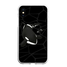 Чехол для iPhone XS Max матовый с принтом Косатки в Белгороде, Силикон | Область печати: задняя сторона чехла, без боковых панелей | whale | кит | косатка | косатки | морские