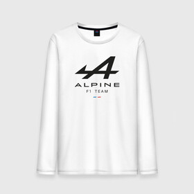 Мужской лонгслив хлопок с принтом Alpine F1 team в Белгороде, 100% хлопок |  | alpine | f1 | renault | team | рено | ф1 | фернандо алонсо | формула 1