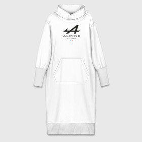 Платье удлиненное хлопок с принтом Alpine F1 team в Белгороде,  |  | alpine | f1 | renault | team | рено | ф1 | фернандо алонсо | формула 1