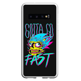 Чехол для Samsung Galaxy S10 с принтом Gotta go fast в Белгороде, Силикон | Область печати: задняя сторона чехла, без боковых панелей | Тематика изображения на принте: sonic | доктор эггман | ёж | ёж шедоу | ехидна наклз | майлз прауэр | соник | тейлз | эми роуз