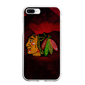 Чехол для iPhone 7Plus/8 Plus матовый с принтом CHICAGO NHL в Белгороде, Силикон | Область печати: задняя сторона чехла, без боковых панелей | Тематика изображения на принте: blackhawks | chicago | iron | logo | nhl | red | sport | usa | блэкхоукс | железо | логотип | нхл | сетка | спорт | сша | хоккей | чикаго