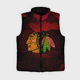 Женский жилет утепленный 3D с принтом CHICAGO NHL в Белгороде,  |  | blackhawks | chicago | iron | logo | nhl | red | sport | usa | блэкхоукс | железо | логотип | нхл | сетка | спорт | сша | хоккей | чикаго