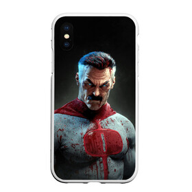 Чехол для iPhone XS Max матовый с принтом Омнимен в Белгороде, Силикон | Область печати: задняя сторона чехла, без боковых панелей | allen | invincible | omni man | omniman | superhero | алиен | аллен | инвинсибл | неуязвимый | омнимен | омнимэн | супергерои