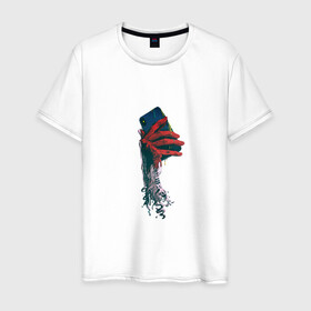 Мужская футболка хлопок с принтом Делаю фото в Белгороде, 100% хлопок | прямой крой, круглый вырез горловины, длина до линии бедер, слегка спущенное плечо. | phone | иллюстрация | снимок | телефон | фотограф