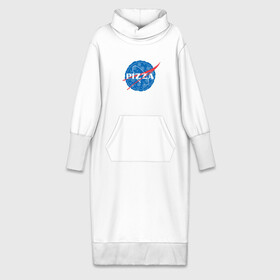 Платье удлиненное хлопок с принтом NASA Pizza в Белгороде,  |  | mars | moon | nasa | астероид | астронавт | астрономия | вселенная | гагарин | галактика | земля | илон | комета | космонавт | космос | луна | марс | маск | наса | небо | нло | пицца | планета | пришелец | ракета