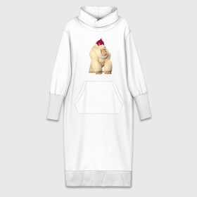 Платье удлиненное хлопок с принтом Кремовая Горилла в Белгороде,  |  | gorilla | ice cream | горилла | животные | крем