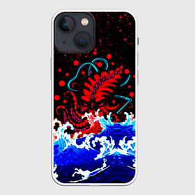 Чехол для iPhone 13 mini с принтом Кровавый Кракен Монстр в Белгороде,  |  | animal | beast | blood | drops | kraken | monster | ocean | octopus | sea | water | waves | брызги | вода | волны | животные | звери | капли | кракен | кровь | монстр | море | океан | осьминог | рыбы | щупальца
