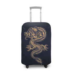 Чехол для чемодана 3D с принтом Дракон в Белгороде, 86% полиэфир, 14% спандекс | двустороннее нанесение принта, прорези для ручек и колес | dragon | дракон | драконами | драконом | дракоша | иероглиф | мифология