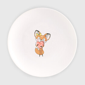 Тарелка с принтом Лисица с сердечком в Белгороде, фарфор | диаметр - 210 мм
диаметр для нанесения принта - 120 мм | Тематика изображения на принте: fox | foxy | животное | звери | лиса | лисенок | лисичка | милая | рыжая | фокс