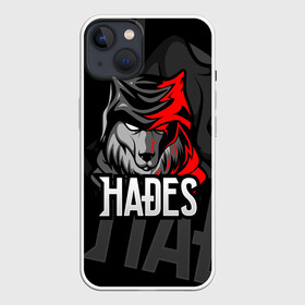 Чехол для iPhone 13 с принтом Hades в Белгороде,  |  | hades | roguelike | бесконечные круги ада | волк | компьютерная игра | красный | эмблема