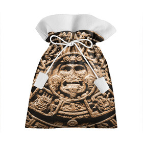 Подарочный 3D мешок с принтом Ацтекский Календарь в Белгороде, 100% полиэстер | Размер: 29*39 см | Тематика изображения на принте: aztec | calendar | ацтеки | календарь | майя