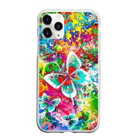 Чехол для iPhone 11 Pro матовый с принтом ЯРКИЕ КРАСКИ в Белгороде, Силикон |  | butterfly | color | flower | rainbow | summer | бабочки | брызги | краски | лето | радуга | цвета | цветы
