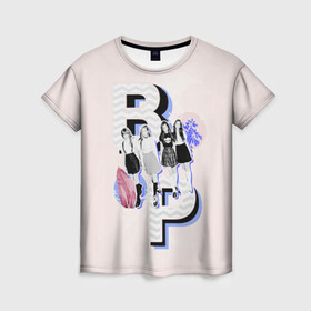 Женская футболка 3D с принтом BP Style в Белгороде, 100% полиэфир ( синтетическое хлопкоподобное полотно) | прямой крой, круглый вырез горловины, длина до линии бедер | black pink | blackpink | pop | блэк пинк | ким дженни | ким джи су | корейцы | лалиса манобан | музыка | поп | попса | розэ