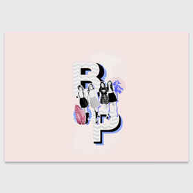 Поздравительная открытка с принтом BP Style в Белгороде, 100% бумага | плотность бумаги 280 г/м2, матовая, на обратной стороне линовка и место для марки
 | black pink | blackpink | pop | блэк пинк | ким дженни | ким джи су | корейцы | лалиса манобан | музыка | поп | попса | розэ
