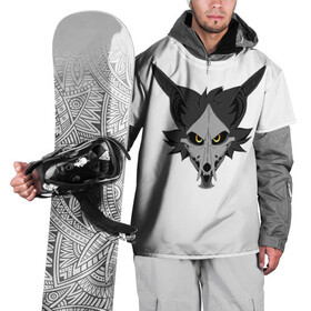 Накидка на куртку 3D с принтом Фурришка в Белгороде, 100% полиэстер |  | furry | вол | волк | голова | демон | демон волк | лис | фури | фурри | фурришка | череп