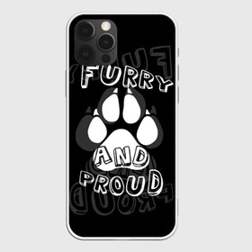 Чехол для iPhone 12 Pro с принтом Furry proud в Белгороде, силикон | область печати: задняя сторона чехла, без боковых панелей | furry | антропоморфные животные | лапа | логотип | отпечаток | пушистый гордый | фурри | эмблема