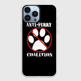 Чехол для iPhone 13 Pro Max с принтом Anti Furry coalition в Белгороде,  |  | Тематика изображения на принте: anti furry | coalition | furry | антифурри | антропоморфные животные | запрет | зверь | знак | коалиция | фурри | человек животные