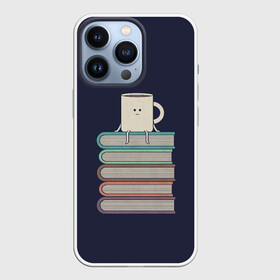Чехол для iPhone 13 Pro с принтом Book Cup в Белгороде,  |  | book | chill | coffee | cup | knowledge | mountain | relax | study | tee | гора | знания | книга | книги | книжный | кофе | кружка | релакс | чай | чил