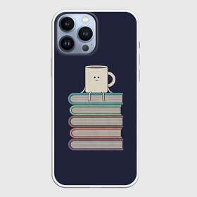 Чехол для iPhone 13 Pro Max с принтом Book Cup в Белгороде,  |  | book | chill | coffee | cup | knowledge | mountain | relax | study | tee | гора | знания | книга | книги | книжный | кофе | кружка | релакс | чай | чил
