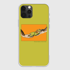 Чехол для iPhone 12 Pro Max с принтом Сотворение Авокадо 3D в Белгороде, Силикон |  | авокадо | живопись | искусство | культура | микеланджело | микеланджело авокадо | микеланджело буонарроти | микеланджело руки | микеланджело сотворение адама | микеланджело фреска