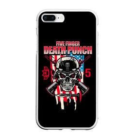 Чехол для iPhone 7Plus/8 Plus матовый с принтом 5FDP | Five Finger Death Punch в Белгороде, Силикон | Область печати: задняя сторона чехла, без боковых панелей | 5fdp | america | death | ffdp | finger | five | hard | metal | music | punch | rock | skull | states | united | usa | америка | метал | музыка | рок | сша | хард | череп