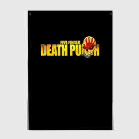 Постер с принтом FFDP | Five Finger Death Punch в Белгороде, 100% бумага
 | бумага, плотность 150 мг. Матовая, но за счет высокого коэффициента гладкости имеет небольшой блеск и дает на свету блики, но в отличии от глянцевой бумаги не покрыта лаком | 5fdp | america | death | ffdp | finger | five | hard | metal | music | punch | rock | skull | states | united | usa | америка | метал | музыка | рок | сша | хард | череп