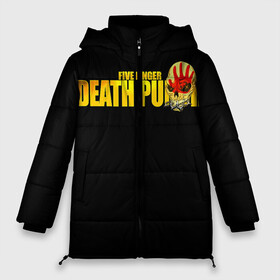 Женская зимняя куртка Oversize с принтом FFDP | Five Finger Death Punch в Белгороде, верх — 100% полиэстер; подкладка — 100% полиэстер; утеплитель — 100% полиэстер | длина ниже бедра, силуэт Оверсайз. Есть воротник-стойка, отстегивающийся капюшон и ветрозащитная планка. 

Боковые карманы с листочкой на кнопках и внутренний карман на молнии | 5fdp | america | death | ffdp | finger | five | hard | metal | music | punch | rock | skull | states | united | usa | америка | метал | музыка | рок | сша | хард | череп