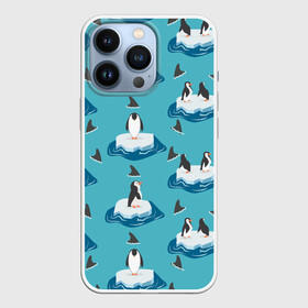 Чехол для iPhone 13 Pro с принтом Пингвины в Белгороде,  |  | море | морские | океан | пингвин | пингвинчик | пингвины | плавники акул