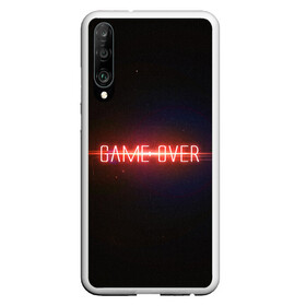 Чехол для Honor P30 с принтом Game Over в Белгороде, Силикон | Область печати: задняя сторона чехла, без боковых панелей | Тематика изображения на принте: game | game over | games | neon | orers | over | press | press start | starts | игра | игра окончена | конец | надписи | надпись | нажмите старт | неон | окончено | старт