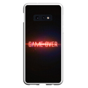 Чехол для Samsung S10E с принтом Game Over в Белгороде, Силикон | Область печати: задняя сторона чехла, без боковых панелей | Тематика изображения на принте: game | game over | games | neon | orers | over | press | press start | starts | игра | игра окончена | конец | надписи | надпись | нажмите старт | неон | окончено | старт