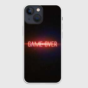 Чехол для iPhone 13 mini с принтом Game Over в Белгороде,  |  | Тематика изображения на принте: game | game over | games | neon | orers | over | press | press start | starts | игра | игра окончена | конец | надписи | надпись | нажмите старт | неон | окончено | старт