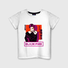 Детская футболка хлопок с принтом Roses в Белгороде, 100% хлопок | круглый вырез горловины, полуприлегающий силуэт, длина до линии бедер | black pink | blackpink | pop | блэк пинк | ким дженни | ким джи су | корейцы | лалиса манобан | музыка | поп | попса | розэ