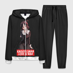 Мужской костюм 3D с принтом Kaguya-sama: Love Is War в Белгороде, 100% полиэстер | Манжеты и пояс оформлены тканевой резинкой, двухслойный капюшон со шнурком для регулировки, карманы спереди | Тематика изображения на принте: ahegao | anime | chika | fujiwara | girl | girls | is | kaguya | love | sama | senpai | waifu | war | аниме | ахегао | в | вайфу | войне | госпожа | девушка | кагуя | как | любви | манга | на | семпай | сенпай | тян | тяночка | чика