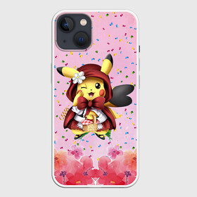 Чехол для iPhone 13 с принтом Пикачу красная шапочка в Белгороде,  |  | anime | picachu | pikachu | аниме | милый | пика | пикачу | покебол | покемон