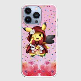 Чехол для iPhone 13 Pro с принтом Пикачу красная шапочка в Белгороде,  |  | anime | picachu | pikachu | аниме | милый | пика | пикачу | покебол | покемон