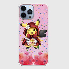 Чехол для iPhone 13 Pro Max с принтом Пикачу красная шапочка в Белгороде,  |  | anime | picachu | pikachu | аниме | милый | пика | пикачу | покебол | покемон