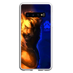 Чехол для Samsung Galaxy S10 с принтом Furry lion в Белгороде, Силикон | Область печати: задняя сторона чехла, без боковых панелей | furry | lion | антропоморфные животные | лев | люди животные | разбойник | фурри | фурри фэндом