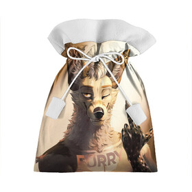 Подарочный 3D мешок с принтом Furry jackal в Белгороде, 100% полиэстер | Размер: 29*39 см | Тематика изображения на принте: furry | jackal | антропоморфные животные | люди животные | показывает | средний палец | фурри | фурри фэндом | шакал