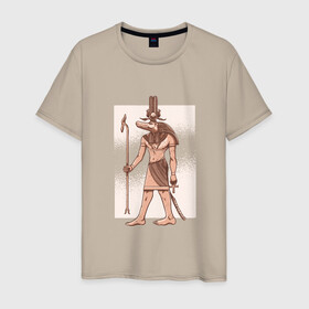 Мужская футболка хлопок с принтом Египетский Бог Крокодил Собек в Белгороде, 100% хлопок | прямой крой, круглый вырез горловины, длина до линии бедер, слегка спущенное плечо. | ancient god | ankh | crocodile | demiurg | egypt | elder god | nile | osiris | ra | sobek | анх | бог воды | бог нила | божество | демиург | древний египет | египетские боги | египетские иероглифы | египтянин | крокодилополь