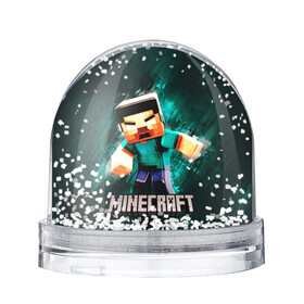 Игрушка Снежный шар с принтом MINECRAFT в Белгороде, Пластик | Изображение внутри шара печатается на глянцевой фотобумаге с двух сторон | creeper | game | green | herobrine | kids | minecraft | детские | игры | компьютерные | крипер | майнкрафт | мобильные | персонаж | хиробрин