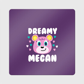 Магнит виниловый Квадрат с принтом Dreamy Megan в Белгороде, полимерный материал с магнитным слоем | размер 9*9 см, закругленные углы | animal crossing | game | games | анимал | играб игры | изабель | кросинг | кроссинг | мистер ресетти | том нук | энимал