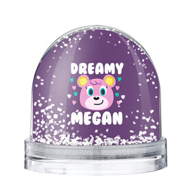 Игрушка Снежный шар с принтом Dreamy Megan в Белгороде, Пластик | Изображение внутри шара печатается на глянцевой фотобумаге с двух сторон | animal crossing | game | games | анимал | играб игры | изабель | кросинг | кроссинг | мистер ресетти | том нук | энимал