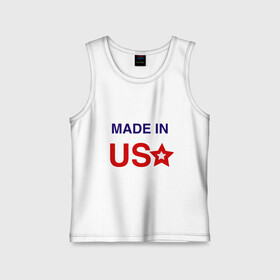 Детская майка хлопок с принтом Made in usa в Белгороде,  |  | made in usa | usa | америка | звезда | сша