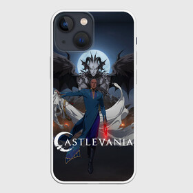 Чехол для iPhone 13 mini с принтом Castlevania Исаак в Белгороде,  |  | Тематика изображения на принте: alucard | anime | blood | castlevania | death | demon | dracula | evil | isaac | monster | netflix | sypha belnades | trevor belmont | vampire | vlad tepes | алукард | аниме | вампир | влад цепеш | демон | дракула | зло | каслвания | кровь | монстр | нетф