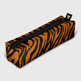 Пенал школьный 3D с принтом Тигровый Камуфляж в Белгороде, 100% полиэстер | плотная ткань, застежка на молнии | Тематика изображения на принте: camo | tiger | камуфляж | полосы | тигр