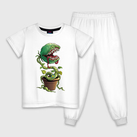 Детская пижама хлопок с принтом Стиви в Белгороде, 100% хлопок |  брюки и футболка прямого кроя, без карманов, на брюках мягкая резинка на поясе и по низу штанин
 | dc comics | revenge board | плющ | растение | харли квинн