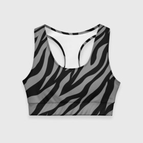 Женский спортивный топ 3D с принтом Камуфляж Зебра в Белгороде, 82% полиэстер, 18% спандекс Ткань безопасна для здоровья, позволяет коже дышать, не мнется и не растягивается |  | camo | zebra | зебра | камуфляж | полосы